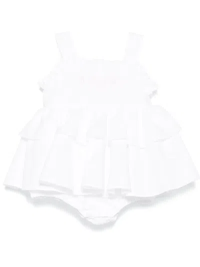 BALMAIN LOGO-EMBROIDERED DRESS