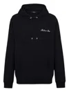 Balmain Signature Hooded Sweatshirt In Black
