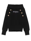 BALMAIN LOGO-EMBROIDERED HOODIE