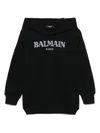 Balmain Logo-embroidered Hoodie In Black