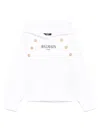 Balmain Logo-embroidered Hoodie In White