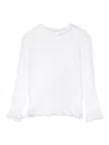 Balmain Logo-embroidered Jumper In Weiss