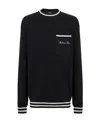 Balmain Logo-embroidered Merino Wool Jumper In Black