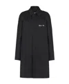 Balmain Logo-embroidered Single-breasted Coat In Black