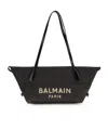 Balmain Logo Embroidered Small Track Tote Bag In Black