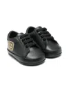 Balmain Logo-embroidered Sneakers In Black