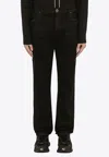 BALMAIN LOGO-EMBROIDERED STRAIGHT-LEG JEANS