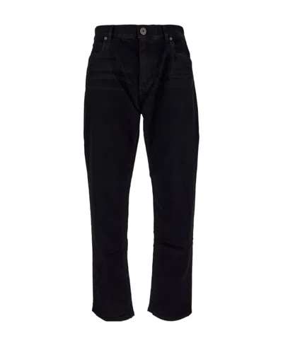 Balmain Logo-embroidered Straight-leg Jeans In Black