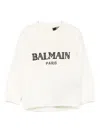 Balmain Logo-embroidered Sweater In Neutral