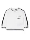 Balmain Logo-embroidered Sweater In Neutrals
