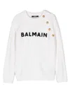 Balmain Logo-embroidered Sweater In White