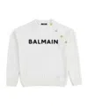 Balmain Logo-embroidered Sweater In White