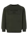 Balmain Logo-embroidered Sweatshirt In Green
