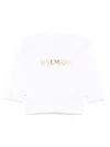 Balmain Logo-embroidered Sweatshirt In White