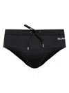 Balmain Logo-embroidered Swim Briefs In Black