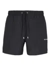Balmain Swimwear With Elastic Waistband And Pockets In Black