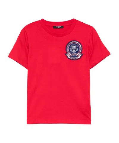 BALMAIN LOGO-EMBROIDERED T-SHIRT
