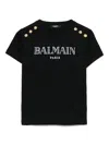 Balmain Logo-embroidered T-shirt In Black