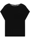 Balmain Logo-embroidered T-shirt In Black