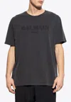 Balmain Vintage Logo T-shirt In Gray