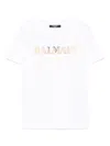 Balmain Logo-embroidered T-shirt In White