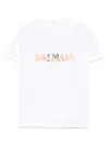 Balmain Logo-embroidered T-shirt In White