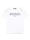 Balmain Logo-embroidered T-shirt In White
