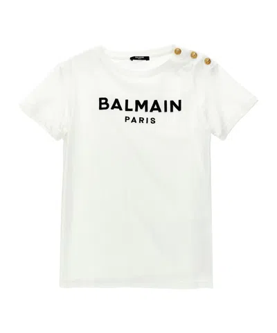 Balmain Logo-embroidered T-shirt In White