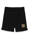Balmain Logo-embroidered Track Shorts In Black