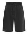 Balmain Logo Embroidered Bermuda Shorts In Black