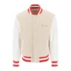 Balmain Bomber Jacket With Logo Embroidery In White