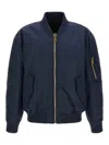 Balmain Bomberjacke Mit Logostickerei In Blue