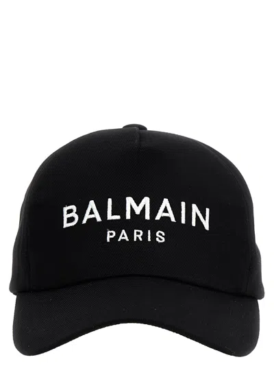 Balmain Logo Embroidery Cap Hats In Multicolor