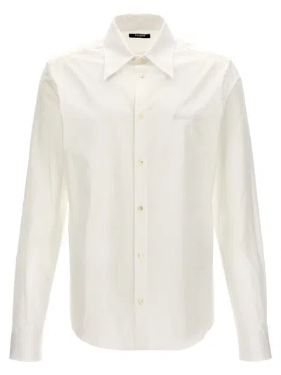 Balmain Logo Embroidered Buttoned Shirt In White