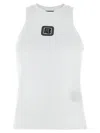 Balmain Logo Embroidery Tank Top Tops In Multicolor