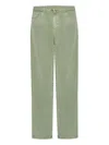 Balmain Logo-engraved-button Jeans In Green