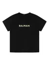 Balmain Logo-foil T-shirt In Black