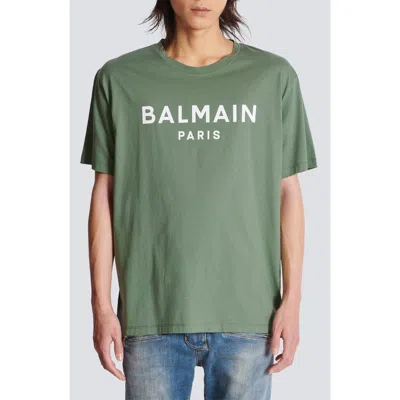Balmain Logo Graphic T-shirt In Red