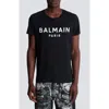 Balmain Printed T-shirt - Straight Fit In Eab Black/white