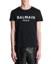Balmain Logo Graphic Tee In Black