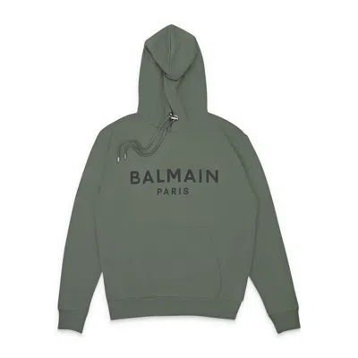 Balmain Logo Green Black Hoodie