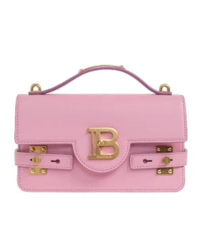 Balmain 24 B-buzz Logo-detail Hardware Cross Body Bag In Pink