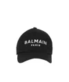 Balmain Logo-embroidered Baseball Cap In Black