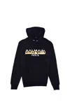 Balmain Logo Hooded Sweatshirt Men In Black