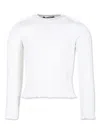 Balmain Logo-instarsia Jumper In Weiss