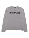 Balmain Jumper In Grey Black