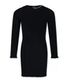 Balmain Logo-jacquard Dress In Black