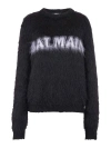 Balmain Black Mohair Sweatshirt In Black