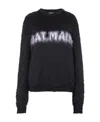 Balmain Black Mohair Sweatshirt In Black