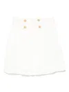 Balmain Logo-jacquard Skirt In White